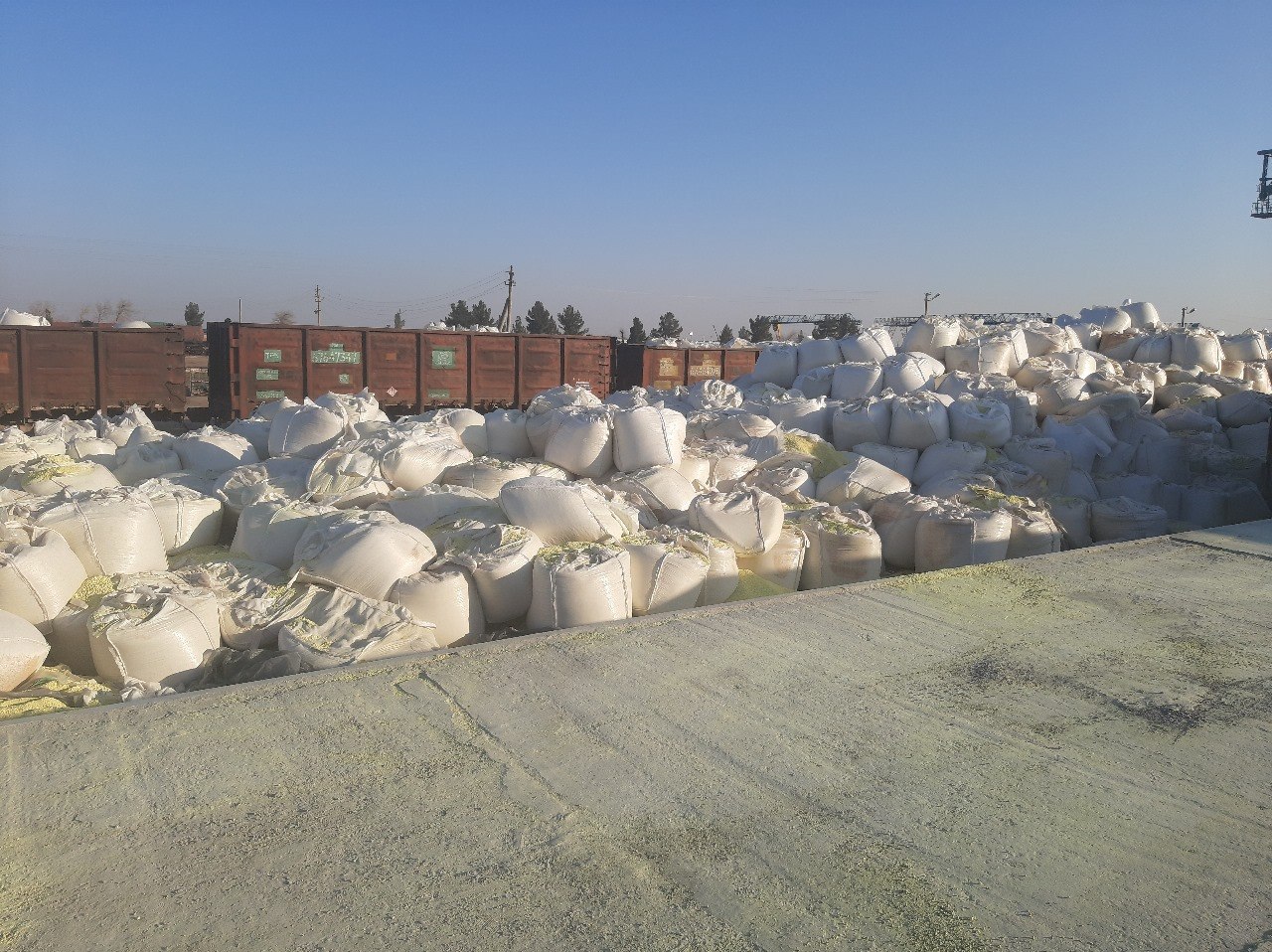 Железнодорожный состав с контейнерами